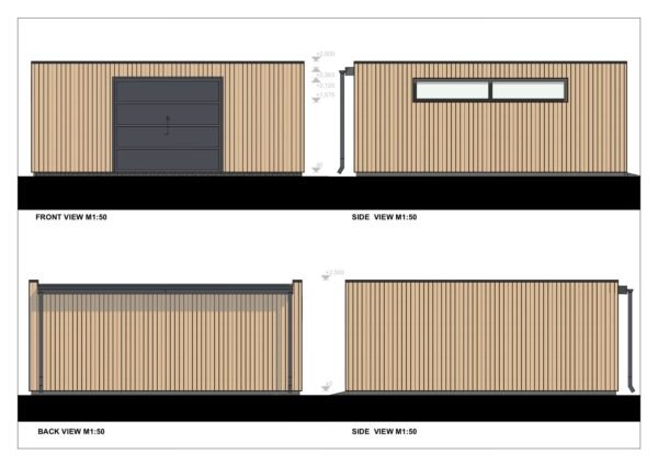 Eristetty Autotalli Dalton, 33 m²