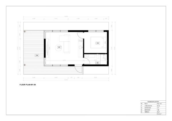 Eristetty Kesämökki Powburn, 47 m²