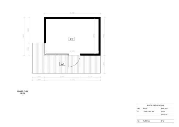 Eristetty Piharakennus Belgrade, 12 m²