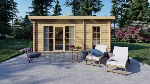 Moderni Hirsimökki 44mm Edinburgh, 26 m²