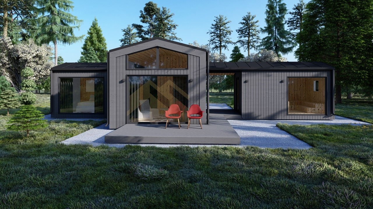 Siltinātas Moduļu Māja + Pirts Romulus, 46 m²